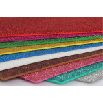 ASB- PAX GOMA EVA 40 X 60CM. C/ GLITTER AZUL X 10 UNID.